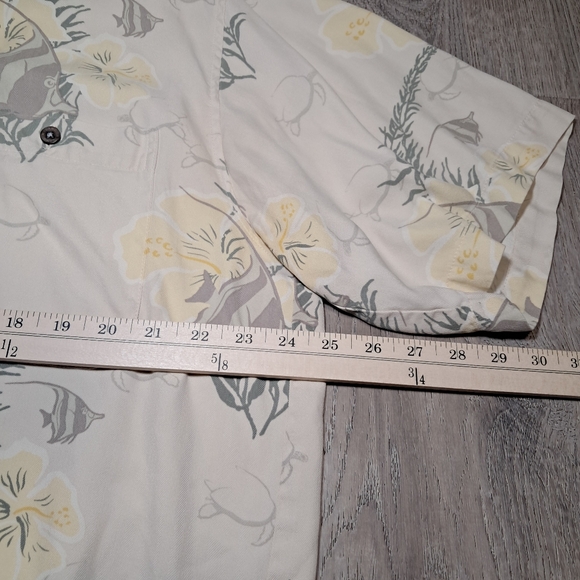 Wyland Signature Shirt Mens XL Silk Hawaiian Button Up Short Sleeve Casual - Picture 7 of 8